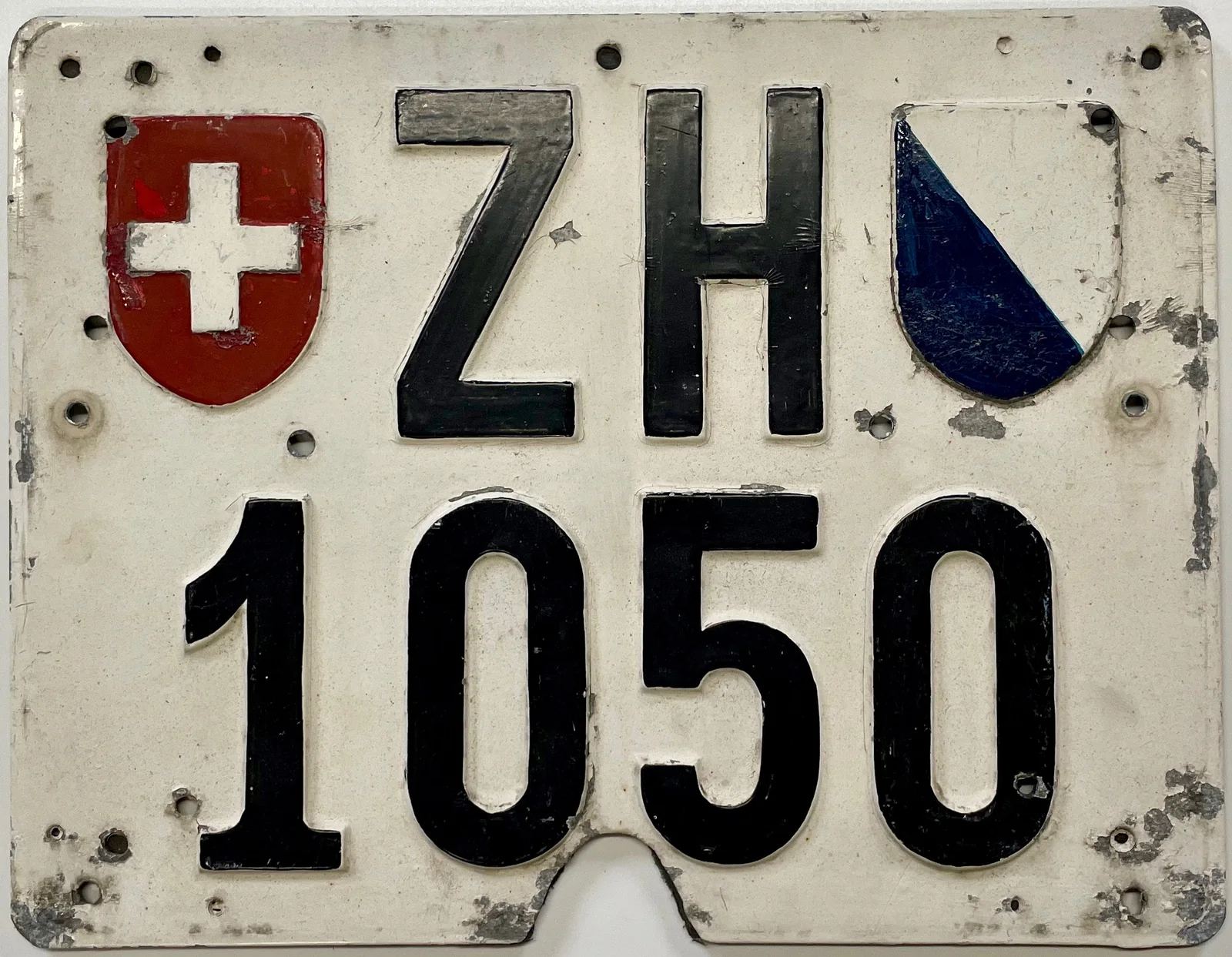 Zürcher Autonummer ZH 1050 aus der ersten Generation ab 1933
