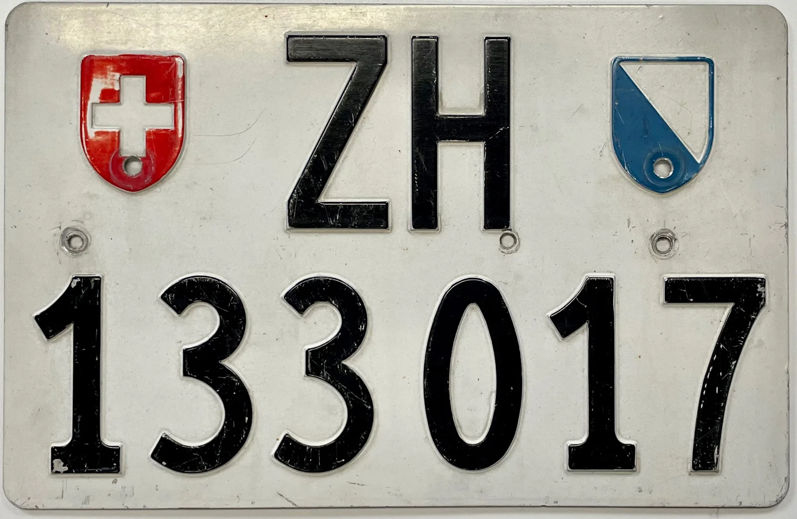 Zürcher Autonummer ZH 133 017 mit Schrift ab 1960